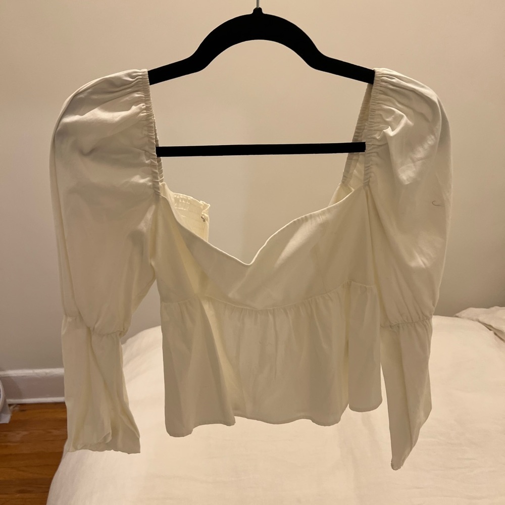 Reformation Cream Puff Sleeve Top